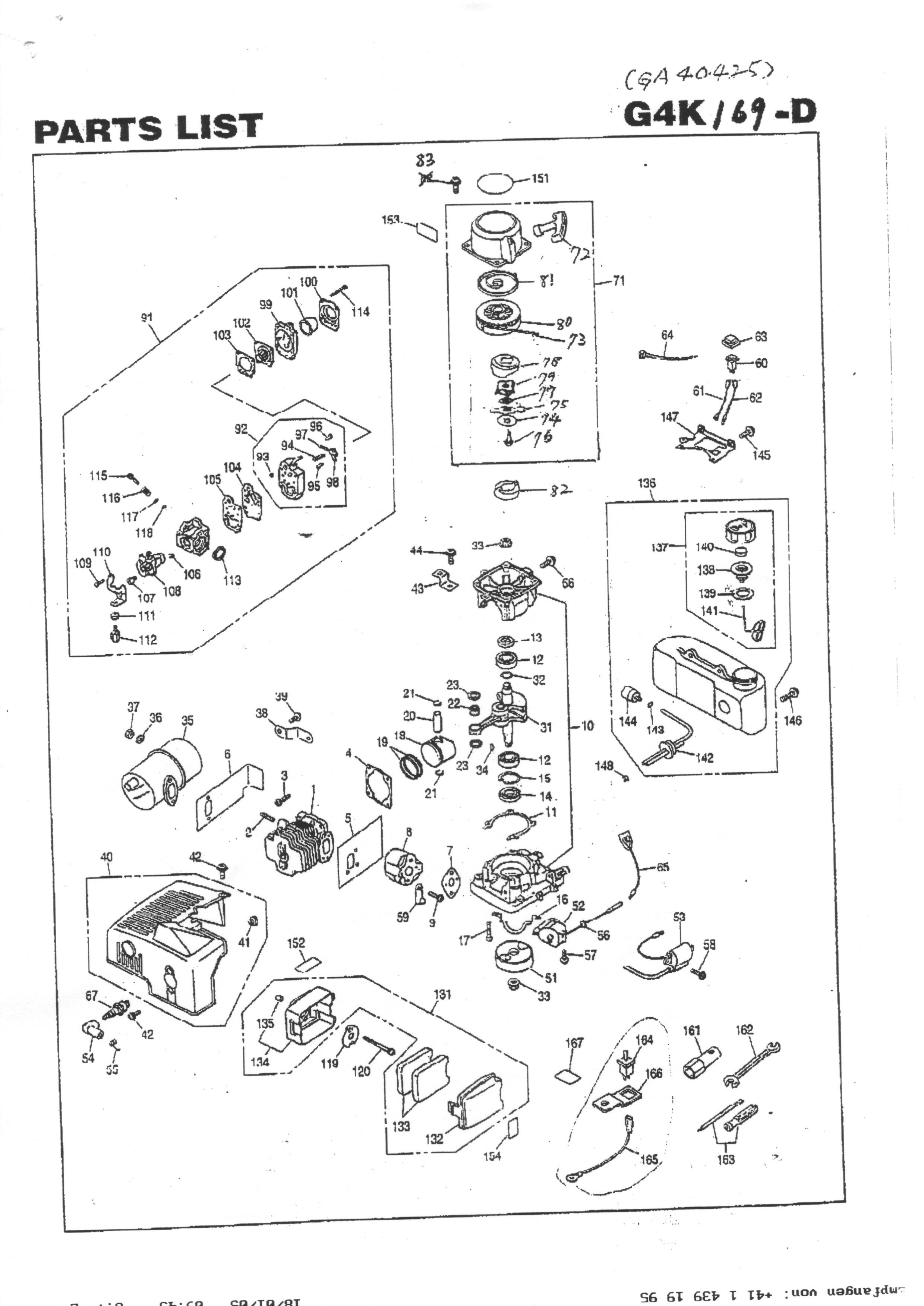 Exploded diagram SuperCut 3000NT engine